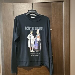 Moschino Black Crewneck Sweatshirt with Interior Label